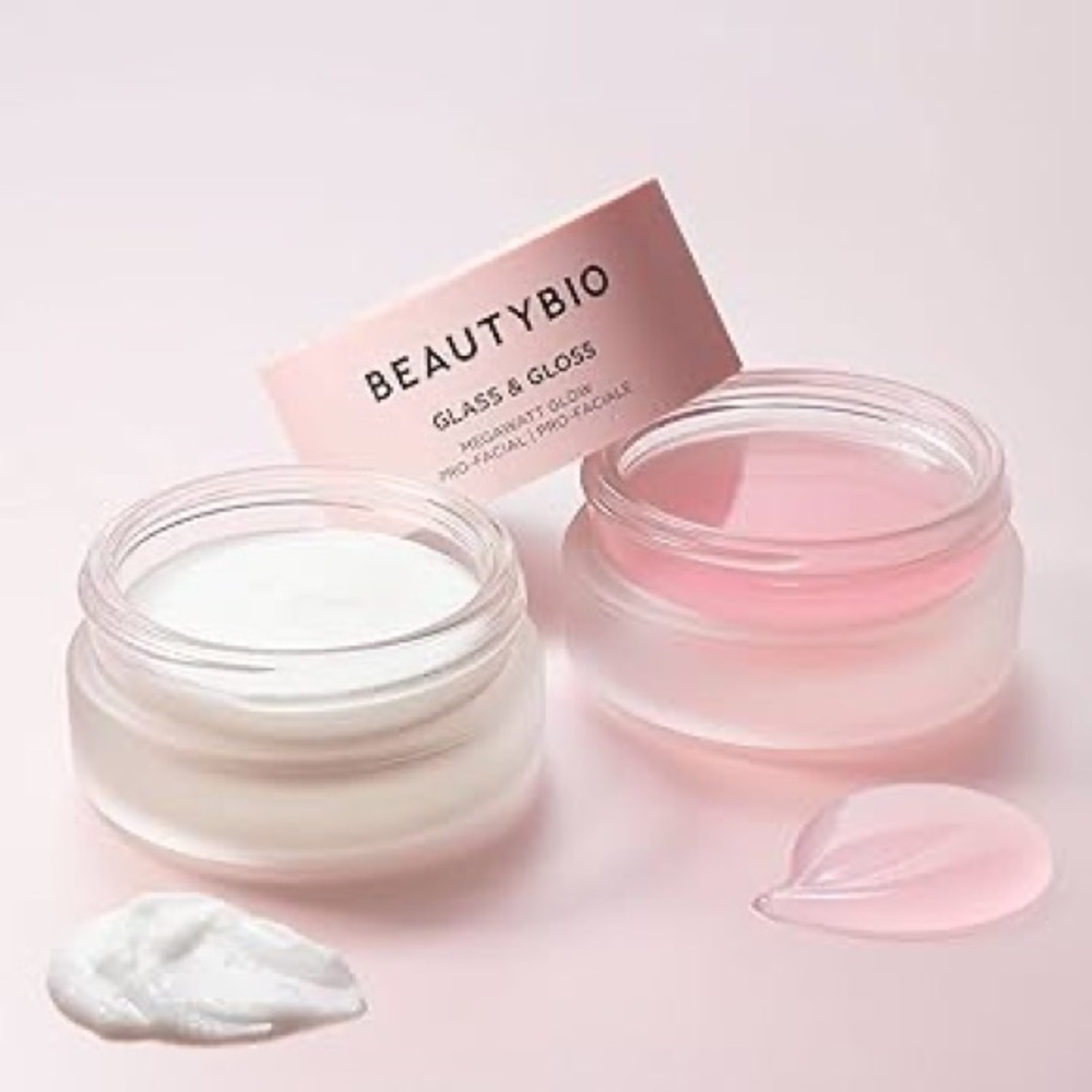 NIB BeautyBio Glass & Gloss Megawatt Glow Pro-Facial 2x1 fl oz